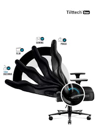 Ігрове комп'ютерне крісло з тканини Diablo X-Player 2.0 Normal Size: чорне