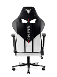 Chaise de gaming Diablo X-Player 2.0 en tissu; Taille Normale; Blanche-Noire