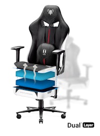 Krzesło do biurka dla dziecka Diablo X-Player 2.0 biało-czarne Kids Size