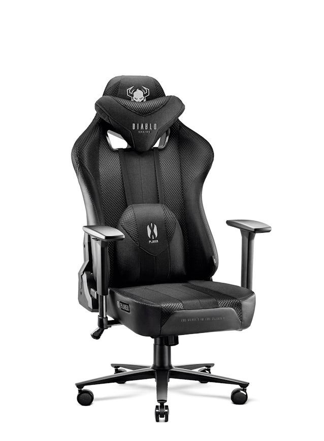 Gaming Chair Diablo X-Player 2.0 Textile Kids Size: black-black
