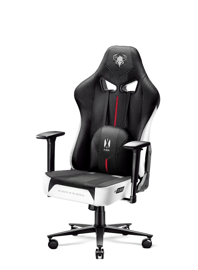 Gaming Chair Diablo X-Player 2.0 Textile Kids Size: white-black