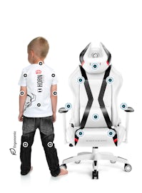 Fotel do biurka dla dziecka Diablo X-Horn 2.0 Kids Size biało-czarny