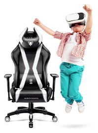 Scaun pentru copii Diablo X-Horn 2.0 Kids Size: Negru-alb Diablochairs
