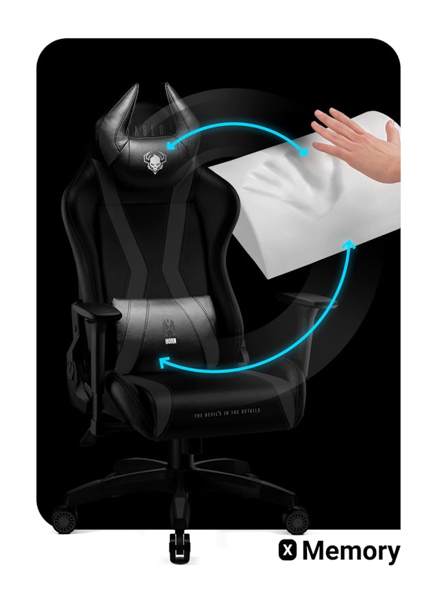 Ігрове комп'ютерне крісло Diablo X-Horn 2.0 Normal Size: чорне