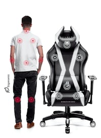 Diablo X-Horn 2.0 gamer szék Normál Size: Fekete-fehér Diablochairs