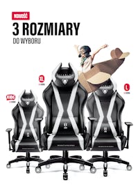 Fotel gamingowy Diablo X-Horn 2.0 czarno-biały L / Raty 0%