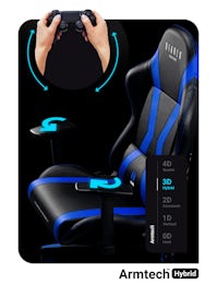 Diablo X-Horn 2.0 gamer szék Normál méret: Fekete-kék Diablochairs