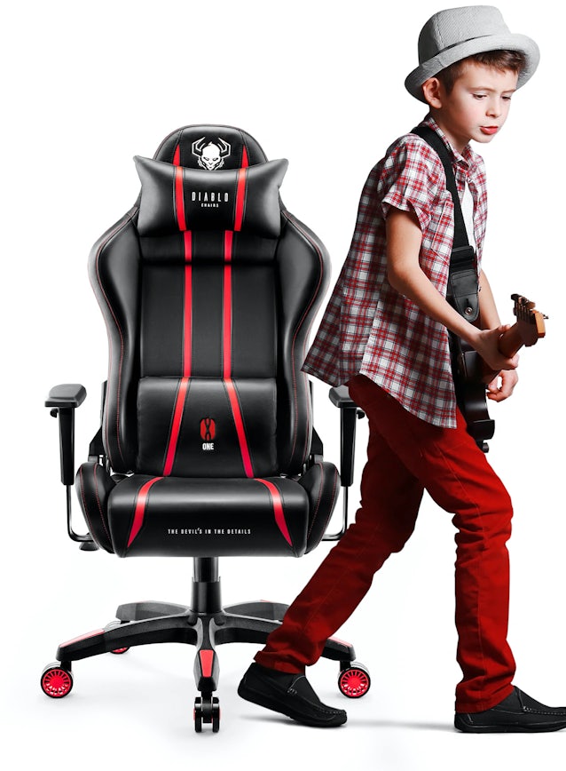 Дитяче комп'ютерне крісло Diablo X-One 2.0 Kids Size; чорно-червоне