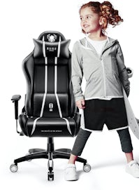 Fotel gamingowy dla dziecka Diablo X-One 2.0 czarno-biały Kids Size