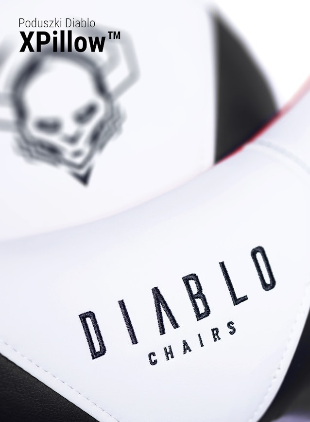 Herní židle Diablo X-Ray King Size: Bílo-černá Diablochairs