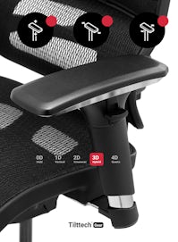 Fotel ergonomiczny DIABLO V-COMMANDER : czarno-czarny 