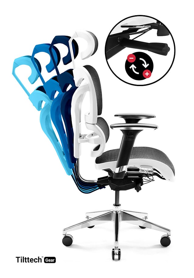 Kancelářská ergonomická židle Diablo V-Commander bílo-černá Diablochairs