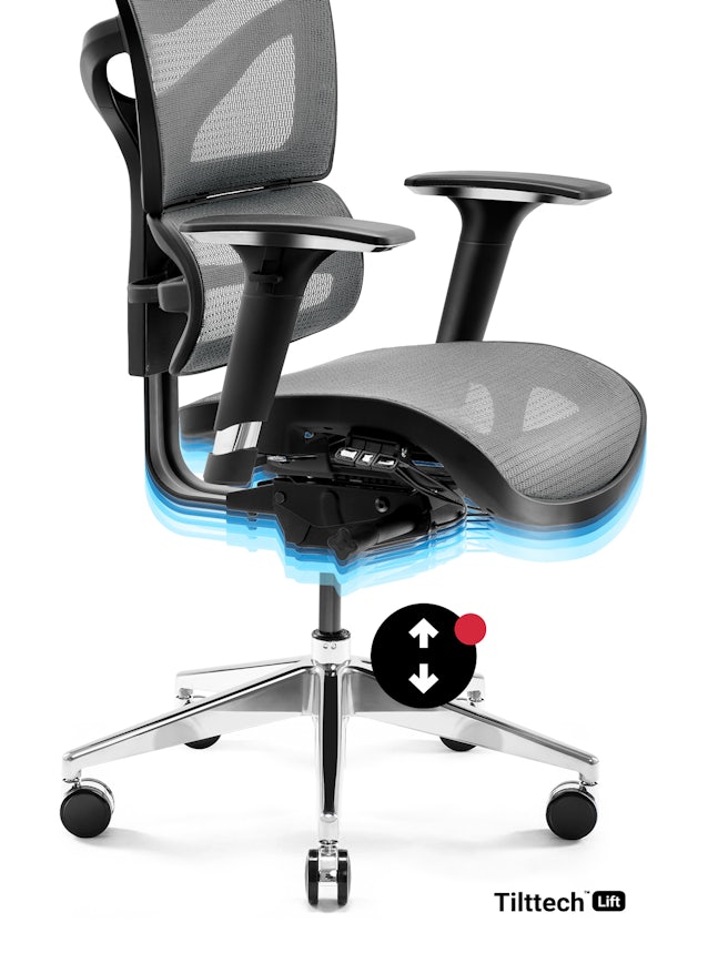 Fotel ergonomiczny DIABLO V-COMMANDER : czarno-szary 
