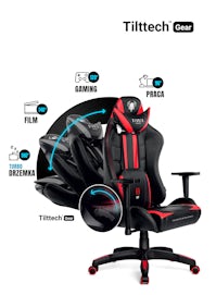 Дитяче комп'ютерне крісло Diablo X-Ray Kids Size; чорно-червоне