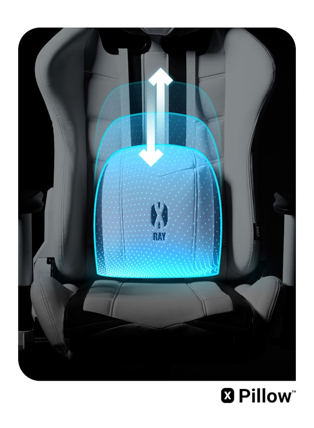 Krzesło obrotowe dla dziecka Diablo X-Ray biało-czarne Kids Size