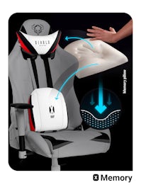 Gaming Chair Diablo X-Ray Normal Size: black-white