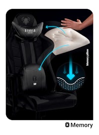 Chaise de gaming Diablo X-Ray Taille KING: Noire-Grise