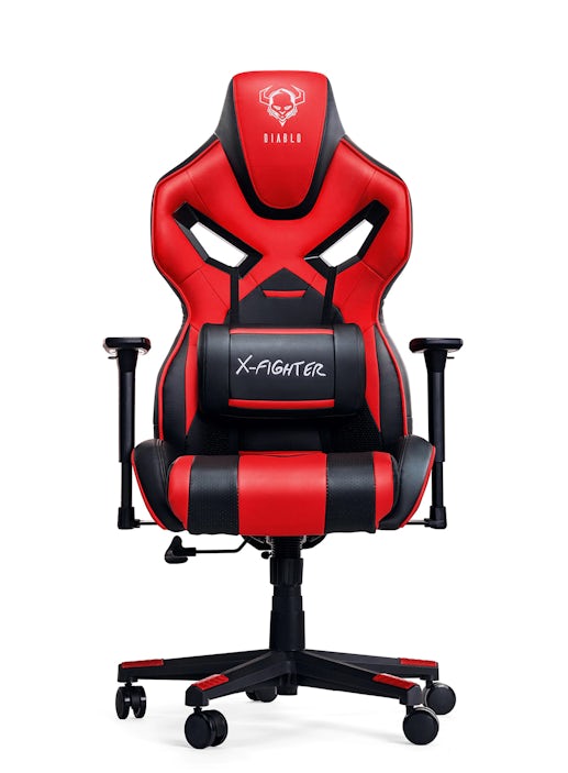 Ігрове комп'ютерне крісло Diablo X-Fighter Normal Size: чорно-червоне