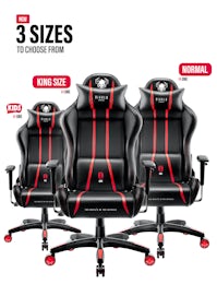 Gaming Stuhl Diablo X-One 2.0 King Size: Schwarz-Rot