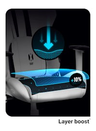 Chaise de gaming Diablo X-Ray Taille King: Blanche-Noire