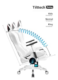 Дитяче комп'ютерне крісло Diablo X-Ray Kids Size; біло-чорне 