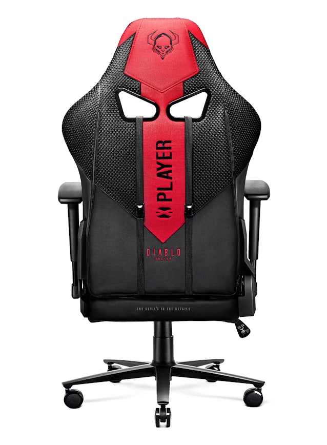 Ігрове комп'ютерне крісло з тканини Diablo X-Player 2.0 King Size: малиновий-антрацит