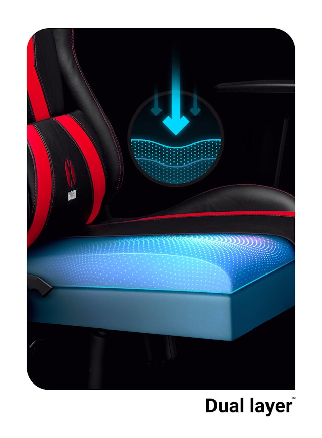 Fotel gamingowy Diablo X-Horn 2.0 King Size: Czarno-czerwony
