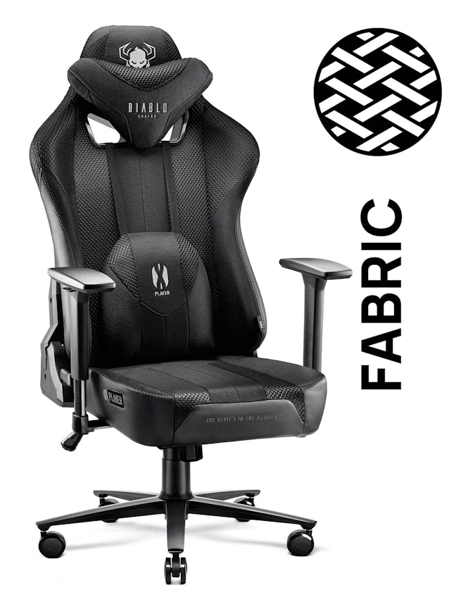 Gaming Chair Diablo X-Player 2.0 materiałowy King Size: black-black