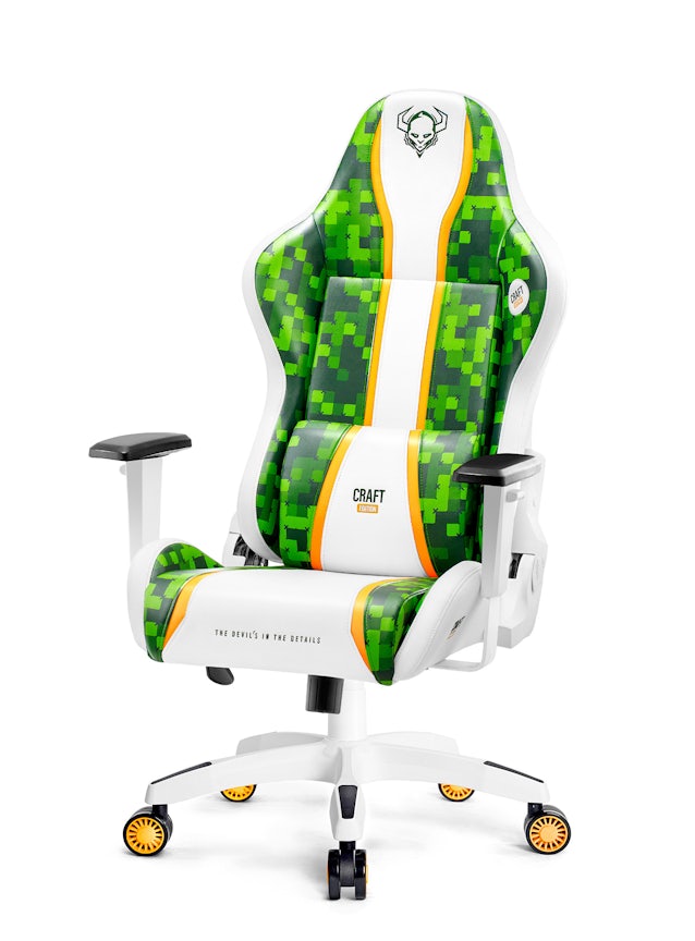 Fotel gamingowy Diablo X-One 2.0 Normal Size Craft Edition biało-zielony