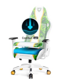 Gaming Chair Diablo X-One Craft Normal Size: white-green