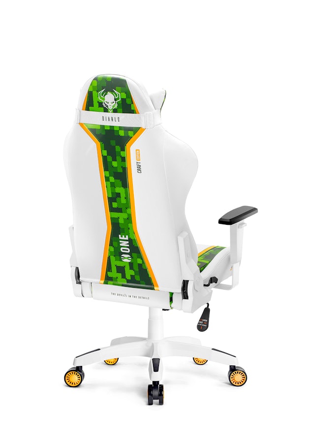 Fotel gamingowy Diablo X-One 2.0 Craft Kids Size biało-zielony