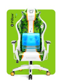 Fotel gamingowy Diablo X-One 2.0 Craft Kids Size biało-zielony