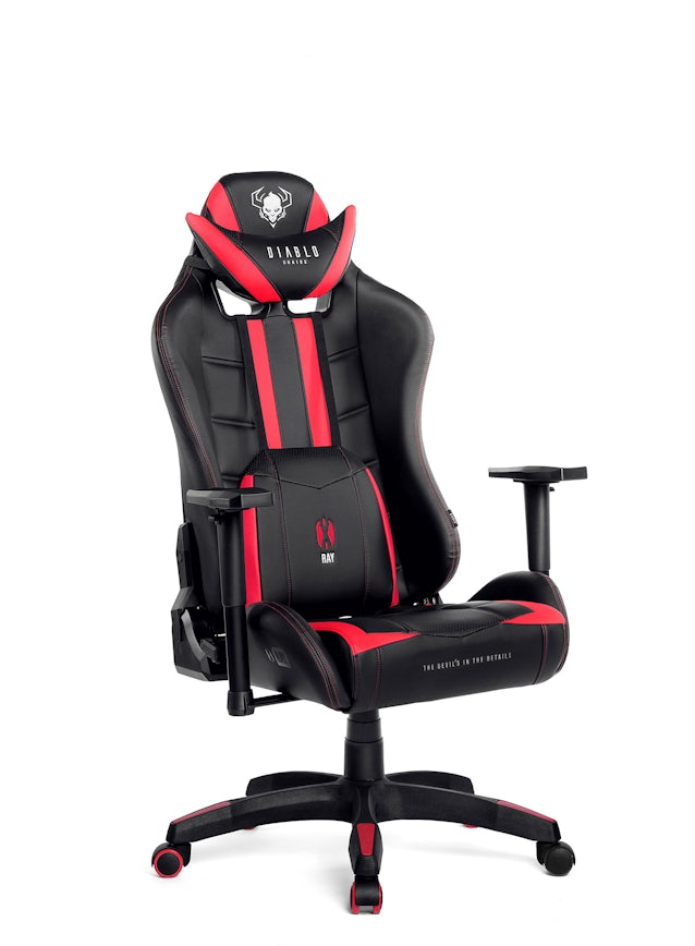 Krzesło obrotowe dla dziecka Diablo X-Ray czarno-czerwone Kids Size
