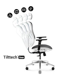 Fotel ergonomiczny DIABLO V-BASIC: biało-czarny