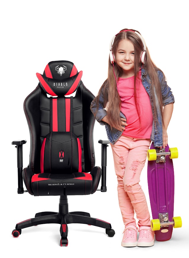 Kid's Chair Diablo X-Ray Kids Size: black-red