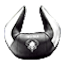 Personalisierte Kopfstütze Diablo Chairs X-Horn: Schwarz-Weiß