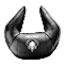 Подушка для підголівника Diablo Chairs X-Horn з персоналізованою вишивкою чорного кольору