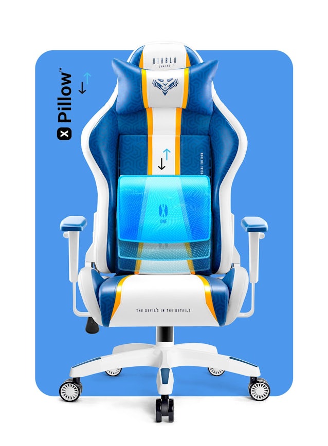   Herné kreslo Diablo X-One Normal Size: Aqua Blue / Modrá Diablochairs