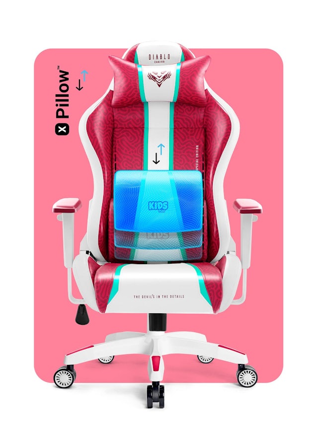 Diablo X-One 2.0 forgatható gamer szék gyerekeknek Kids Size: Candy Rose / Rózsaszín Diablochairs