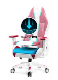 Kinder Schreibtischstuhl Gaming Stuhl Diablo X-One 2.0 Kids Size: Candy Rose