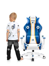 Fotel gamingowy dla dziecka Diablo X-One 2.0 Aqua Blue Kids Size