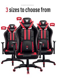Krzesło obrotowe dla dziecka Diablo X-Ray czarno-czerwone Kids Size