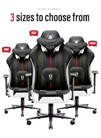 Ігрове комп'ютерне крісло з тканини Diablo X-Player 2.0 King Size: біло-чорне