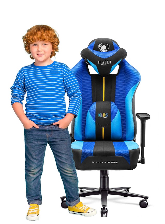 Diablo X-Player 2.0 Textile Kid`s Chair Frost Black : Kids Size 