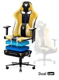 Látková herní židle Diablo X-Player 2.0 Normal Size:Dark sunflower / žlutá Diablochairs
