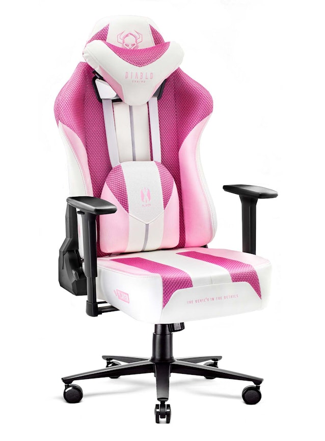 Látková herní židle Diablo X-Player 2.0 King Size: Marshmallow Pink/ růžová Diablochairs