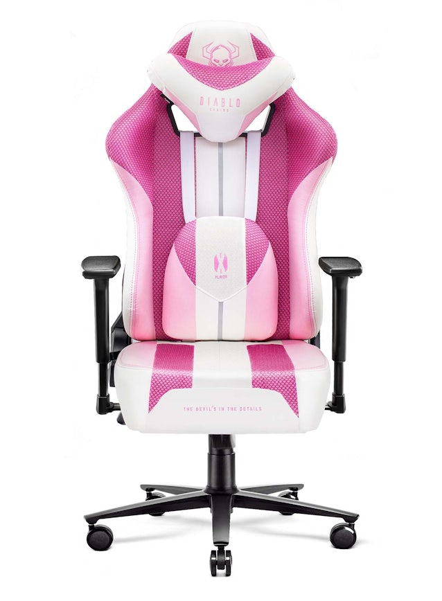 Diablo X-Player 2.0 szövet gamer szék King Size:Marshmallow Pink/Rózsaszín Diablochairs 