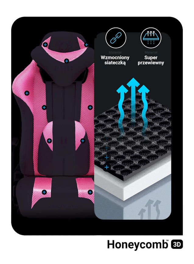 Fotel gamingowy Diablo X-Player 2.0 materiałowy King Size: Marshmallow Pink
