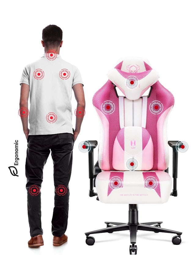 Diablo X-Player 2.0 szövet gamer szék Normal Size: Marshmallow Pink/Rózsaszín  Diablochairs