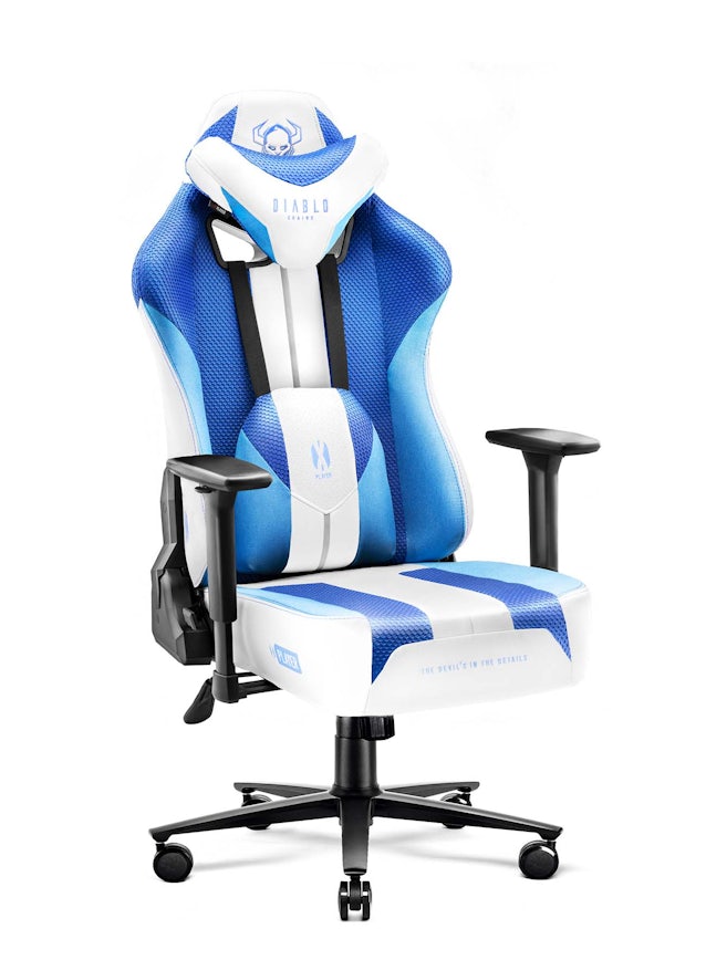 Chaise de gaming Diablo X-Player 2.0 en Tissu; Taille Normale: Frost White